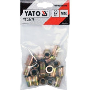 Заклепки резьбовые стальные М10, 20шт  YATO YT-36475