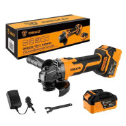 Углошлифмашина аккумуляторная , 20 В, 125 мм, 8500 об/мин,  2АКБ 4,0 А/ч, DEKO DKAG20-125 ...Deko 063-2151