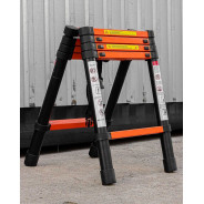 Стремянка телескопическая алюм. бытовая 1.4м (5+5 ступ.)  ISMA ISMA-UP140-2