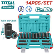 Набор ударных головок удлиненных   (14 шт)TOTAL THKISD12143L