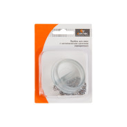 Пробка для ванны (прозрачная) с цепочкой в блистере  Симтек 10-0003