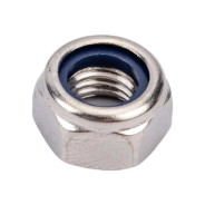 Гайка М4 со стопорным кольцом, нерж.сталь (А2), DIN 985 (1000 шт в уп.)  ...STARFIX SM-45457-1000