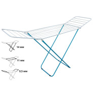 Сушилка для белья напольная, 16м, серия Maria, бело-голубая (167х46х84)  ...PERFECTO LINEA 46-003160