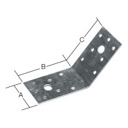 Уголок крепежный под 135 градусов 35х50x50 mm KUS белый цинк  STARFIX SMP-22680-1