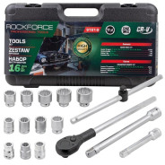 Набор инструментов 16пр. 3/4'' (17 - 50 мм) (12-гран.)  Rock FORCE RF-6161-9