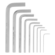 Набор ключей имбусовых HEX, 1.5–10 mm, 45x, закаленные, 9 шт., короткие, никель  ...Сибртех 12317