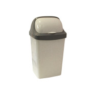 Контейнер для мусора РОЛЛ ТОП 15л, мраморный  IDEA М2466