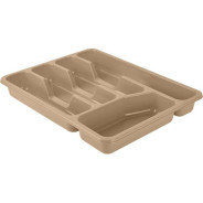 Лоток для столовых приборов, пятисекционный, 330х260х43 mm, шоколадный мокко  ...PLAST TEAM PT156010015