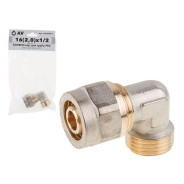 Колено нар.-шт. 1/2"x16 mm  AV Engineering AVE309011