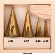 Сверло по металлу ступенчатое, набор 4пр. (4-12, 4-20, 4-32, 4-39mm) "Sthor  ...STHOR 22617