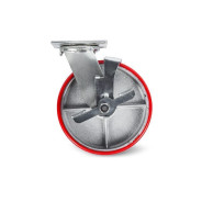 Колесо большегрузное поворотное SCpb 63 150 мм полиуретановое с тормозом (N)  ...TOR 1025347