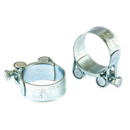 Хомуты металлические, силовые 40-43 мм, ширина 20 мм, шарнирные, W1, 2 шт.  ...Сибртех 47525