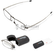 Очки для чтения компактные (+2.00, металлическая оправа), в пластиковом футляре  ...Forsage F-4804-2.0