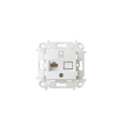 Розетка 1-ая компьютерная (скрытая) белая, Мастер,  BYLECTRICA РК18-6011