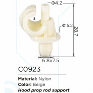Клипса для крепления внутренней обшивки а/м европейских а/м/ Фиат пластиковая (100шт/уп.)  клипса ...Forsage C0923(European car/Fiat)