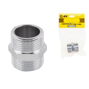 Ниппель наружная-наружная резьба 1/2" ХРОМ  AV Engineering AVE303004