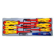 Набор отверток диэлектрических (PH.1, PH.2, шлиц 3, 4, 5.5, 6.5мм, индикатор)  ...Force 20712