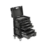 Тележка 4-х сегментная со съемными ящиками 507х326х745mm S12  YATO YT-09191