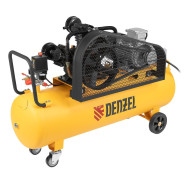 Компрессор воздушный рем. привод BCW3000-T/100, 3,0 кВт, 100 литров, 520 л/мин  ...DENZEL 58118