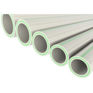 Труба ПП базальтоволокно 20x3.4 SDR6/S2.5, PN20 сер. 2м,  FV Plast AA107020002