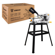 Торцовочная пила со станиной ,220 В, 2100 Вт, 5000 об/мин, диск 255/30 мм, DEKO DKMS2100-255...Deko 085-1074