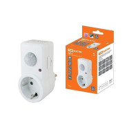 Датчик движения розеточный ДДР-01 1200Вт, 10-420с, 2-9м, 3+лк, 120гр,  IP20,  ...TDM SQ0324-0027