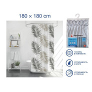 Шторка для ванной (12 колец в комплекте), 180x180 см, Harmony, оазис (Материал: полиэстер (текстильн...PERFECTO LINEA 36-118204