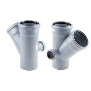 Крестовина двухплоскостная для внутренней канализации 110/110х45/50 левая  ...РосТурПласт 36537