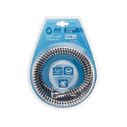 Шланг душевой, PVC, 1/2" г-г 175 см, хром-черн.  AV Engineering AVSSS-108
