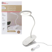 Светильник светодиодный настольный (прищепка) 1200mah (белый)  ...FORCEKRAFT FK-DEA6108