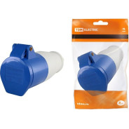 Розетка силовая 223 переносная 32А 220В 3 pin 2Р+РЕ IP44 (32А 220В 3 pin 2Р+РЕ IP44)  ...TDM SQ0603-0015
