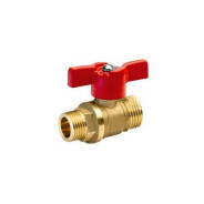 Кран шаровый 1/2"х3/4" нар.-нар. бабочка PN1.6 МПа, 11Б27п7  ...Цветлит ZW10069
