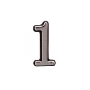 Цифра дверная АЛЛЮР пластик "1" хром  УЗК 5089