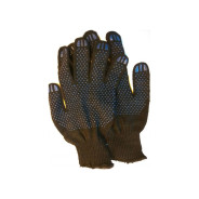 Перчатки х/б с ПВХ "Точка" 10класс (черные)  Континент-Сити 403ч