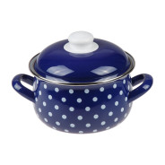 Кастрюля стальная эмалированная, 3.8 л, серия Горошек  PERFECTO LINEA 50-600938