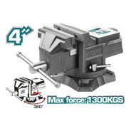 Тиски слесарные поворотные 4 " 100 мм, с наковальней  TOTAL THT6146