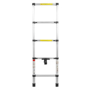 Лестница телескопическая односекционная (0.6-1.4м, 4 ступеньки, max нагрузка 150кг, вес 3.6кг)  FK-...FORCEKRAFT BL-T140