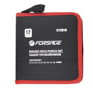 Пробойники, набор 12пр. (3-10, 12, 14, 16, 19 мм.)  Forsage F-31291B