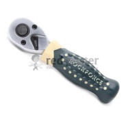 Трещотка реверсивная короткая с резиновой ручкой 1/4 (L-110мм 72зуб)  ...Rock FORCE RF-802219