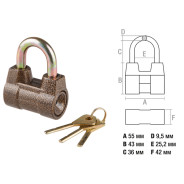 Замок навесной 55 mm MASTER  STARTUL ST9091-55