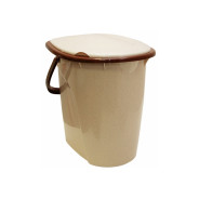 Ведро туалетное 24л, бежевый мрамор  IDEA М2460