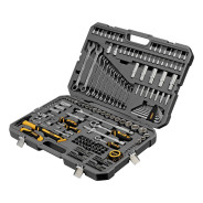 Набор инструментов, 1/2", 1/4", CrV, S2, пластиковый кейс, 194 предмета  ...DENZEL 15806