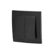 Выключатель 2 клавишный, cкрытый, 6А, черный, Стандарт, VS 56-232 Ч,  ...ЮПИТЕР JP7423-06