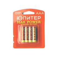 Батарейка AAA LR03 1.5V alkaline 4шт  ЮПИТЕР JP2202