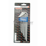 Набор ключей торкс Т10Н-Т40Н 7пр. экстра длинных с отверстием  ...Forsage F-5071TXL