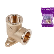 Колено 1/2" вн.-вн. с креплением  AV Engineering AVE307008