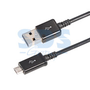 USB кабель microUSB 1 м длинный штекер черный  REXANT 18-4268-20