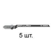 Пилка лобзиковая по дереву, T119BO, 5 шт.,  BOSCH 2608630310