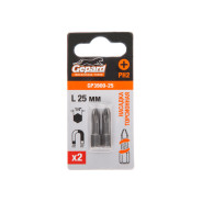 Насадка крестообразная PH2 25mm 2шт торсионная (бита Phillips сталь S2 магнитная)  ...GEPARD GP3900-25