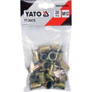 Заклепки резьбовые стальные М12, 20шт  YATO YT-36476